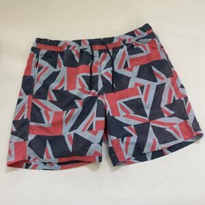 Ben Sherman Swim Trunks Mens‎ XXL Board Short Gorpcore Geometric All Over Print